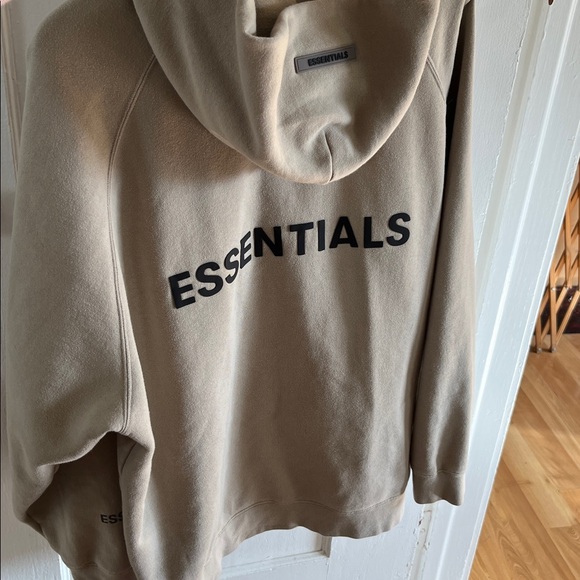 Essentials Fear of God Full Zip Hoodie Jacket Taupe XL Oversized - Picture 17 of 17